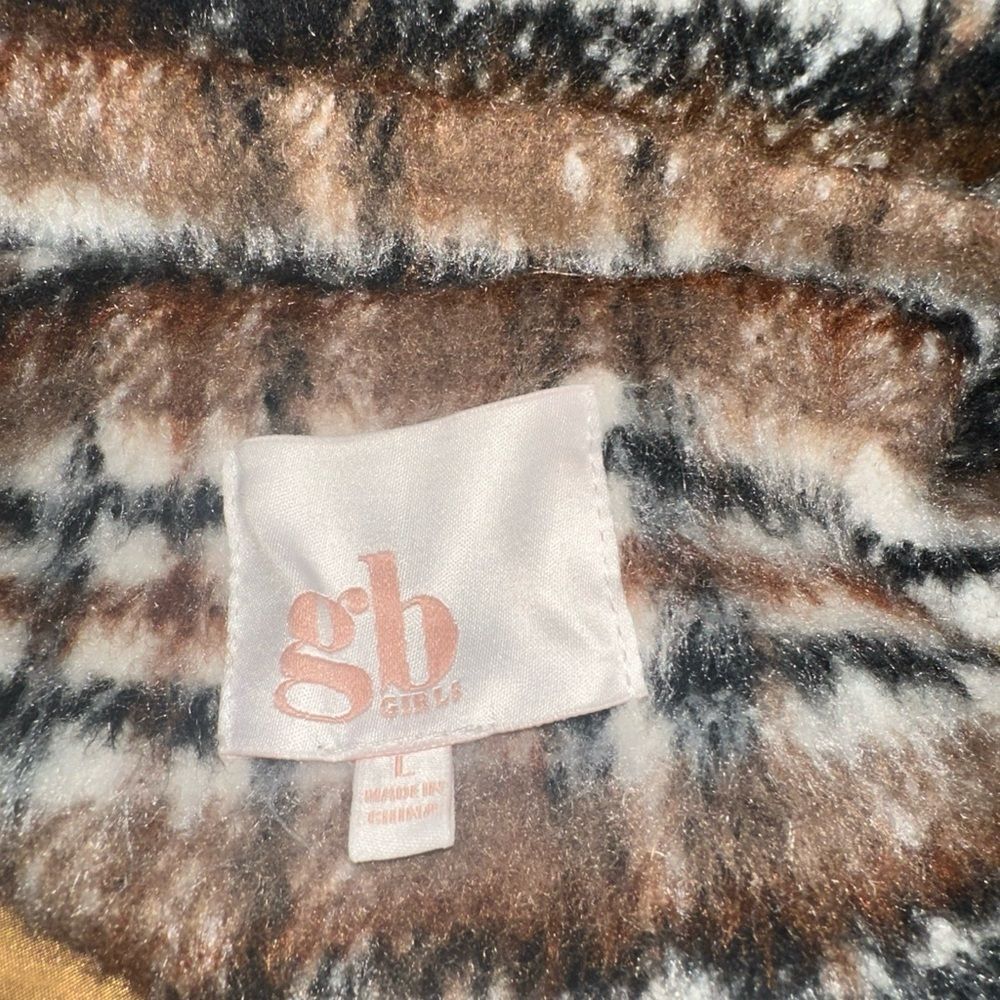 GB Girls Heavy Fleece Shirt Jacket Large - Picture 5 of 5